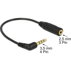 [65673] Câble audio Jack 3,5 mâle 4 pin vers 2,5 femelle