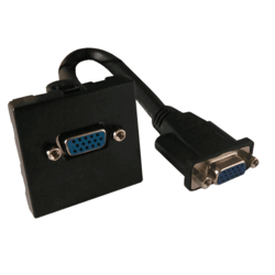 [66690N] Plastron 45x45 VGA + câble de 0,2m noir
