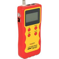 [86108] Testeur câbles réseaux LCD RJ45/RJ12/BNC/USB