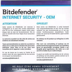 [BD-ISOEM] Bitdefender Internet Security OEM 1 an 1 PC