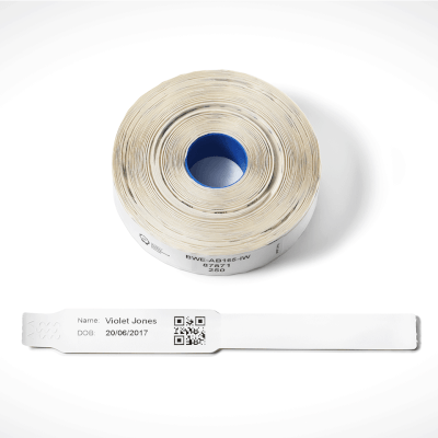 [BROBWEAB165IW] Bracelet adhésif bébé 165x20mm - Par pack de 4