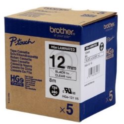 [BROHGE131V5] Rubans HG HIGH GRADE laminé 12mm Noir/Transparent