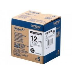 [BROHGE631V5] Rubans HG HIGH GRADE laminé 12mm Noir/Jaune