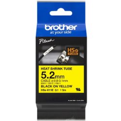 [BROHSE611E] Rubans thermo rétractable, 5.2mm-1.5m Noir/Jaune
