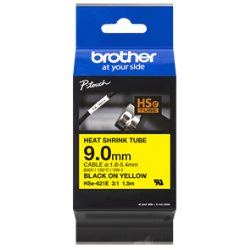 [BROHSE621E] Rubans thermo rétractable, 9mm-1.5m Noir/Jaune