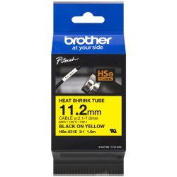 [BROHSE631E] Rubans thermo rétractable, 11.2mm-1.5m Noir/Jaune