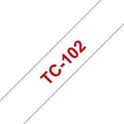 [BROTC102] Ruban d'étiquettes TC102 Rouge/Transparent