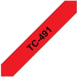[BROTC491] Ruban d'étiquettes TC491 Noir/Rouge