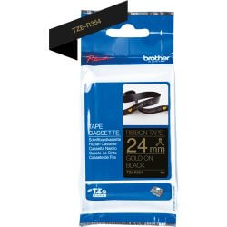 [BROTZER354] Ruban TZER354 24mm or / noir tissu non adhésif