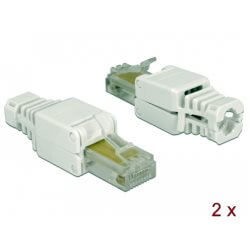 [C5CU3] Connecteur réseau RJ45 Cat 5e UTP Toolfree (x2)