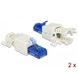 [C6ACU1] Connecteur réseau RJ45 Cat 6a UTP Toolfree (x2)