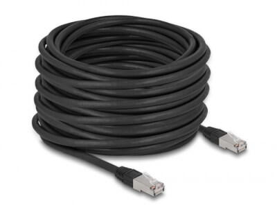 [C6AO2000] Cordon RJ45 Cat 6a outdoor LSZH S/FTP 20m noir