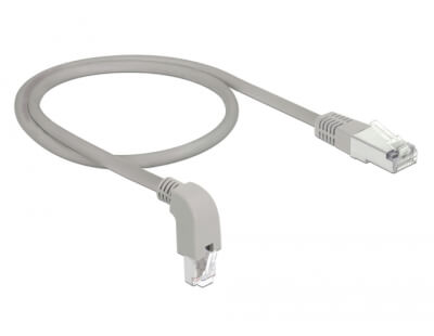 [CCB6S0050] Cordon RJ45 Cat 6a S/FTP coudé B/ droit 0,5m beige