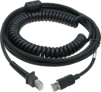 [DAT-90A052289] Cordon avec spirale 5m noir USB Datalogic