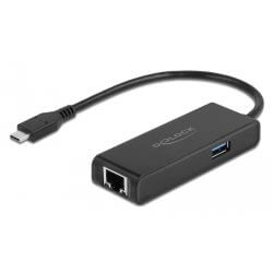 [DE63826] Adaptateur USB Type  C -> Ethernet 2.5Giga + USB A