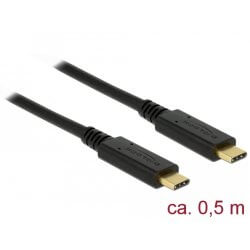 [DE83042] Câble USB 3.1 (10Gbps) Type C Mâle / Mâle 0,5m