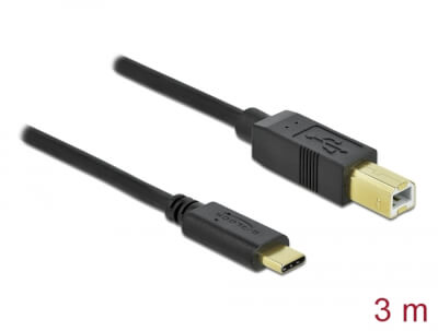 [DE83666] Câble USB Type C 2.0 Mâle / B Mâle 3m
