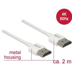 [DE85137] Câble vidéo Premium HDMI High Speed 3D 4K 2m