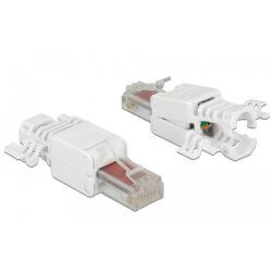 [DE86416] Connecteur réseau RJ45 Cat 6 UTP Toolfree (x2)