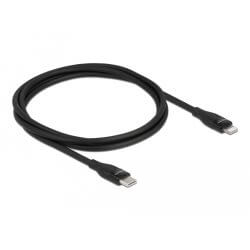 [DE86637] Câble USB C Lightning certifié MFi noir 1m
