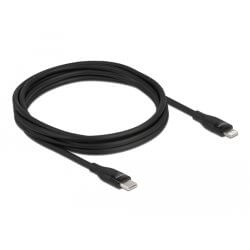 [DE86638] Câble USB C Lightning certifié MFi noir 2m