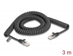 [DE87994] Cordon RJ45 spirale Cat 5e 3m noir