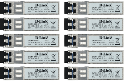 [DEM310GT/10] Mod. MiniGBIC SFP Giga Mono LC 10km (Pack de 10)