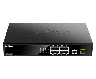 [DGS1010MP/E] 8 ports Giga PoEaf/at (125W) + 1 port Giga & 1 SFP