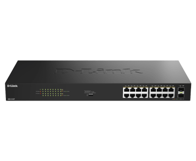 [DGS1018P/E] Switch non admin. 16 ports Giga PoE+(240W) + 2 SFP