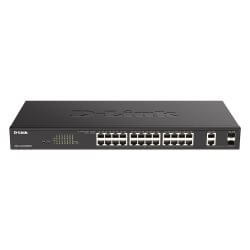 [DGS1100-26MPV2/E] Switch EasySMART 24 Giga PoEat 370W + 2 combo SFP
