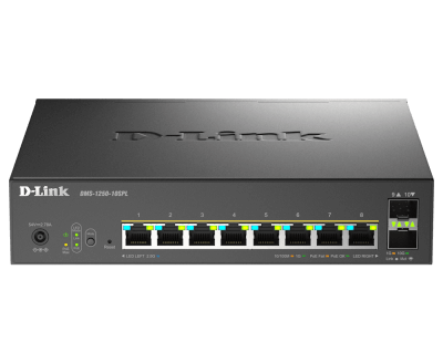 [DMS1250-10SPL/E] Switch PoE Smart+ L2+ 8 PoE 2,5 GbE + 2 SFP+ 120W