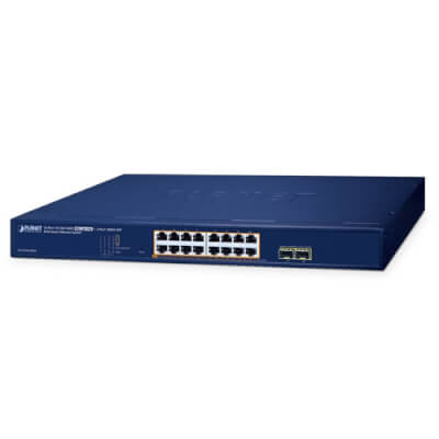 [GS2210-16P2S] Switch Websmart 19" 16 ports Giga PoE +2 xSFP 240W