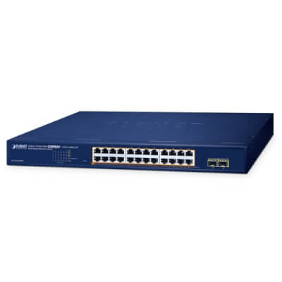 [GS2210-24P2S] Switch Websmart 19" 24 ports Giga PoE +2 xSFP 260W