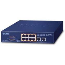 [GSD1008HP] Switch 19" 8 ports Giga PoE at 120w + 2 ports Giga