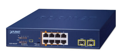 [GSD1022UP] Switch 19" 8 ports Giga PoE bt 180W 2xSFP