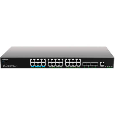 [GWN7813P] Switch L3 24 Giga PoE af/at 4x SFP+ opt alim red.