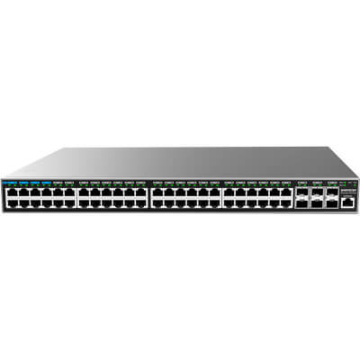 [GWN7816P] Switch L3 48Giga PoE 6x SFP+ 740W optio. Red. PSU