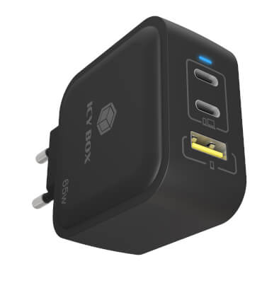 [IB61115] Alimentation USB GaN 2x USB-C 1x USB-A 65W