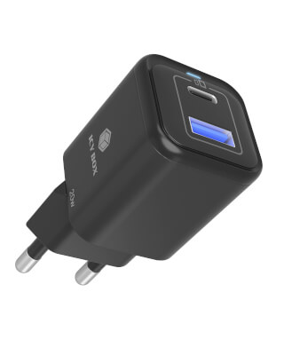 [IB61122] Chargeur rapide USB GaN 1x USB-C 1x USB-A 20W