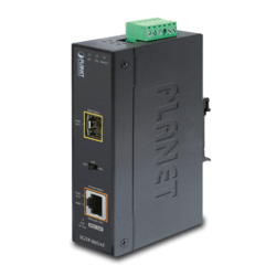 [IGTP805AT] Transceiver Indus 1xRJ45 Giga PoE at 30W 1xSFP