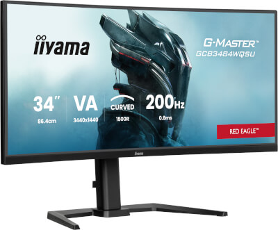 [IIGCB3484WQSUB2] Moniteur 34'' Red Eagle VA UWQHD courbé HP hub USB