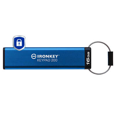 [KI-0200] Clé USB Kingston IronKey Keypad 200 16Go 256 Bit