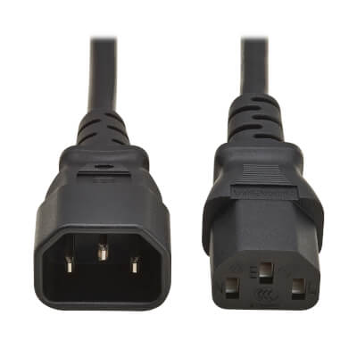 [P004-02M-EU] Cordon d'alimentation C13 vers C14 10A 2M Noir