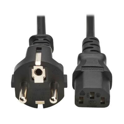 [P054-03M-EU] Cordon d'alimentation Schuko vers C13 10A 3M Noir
