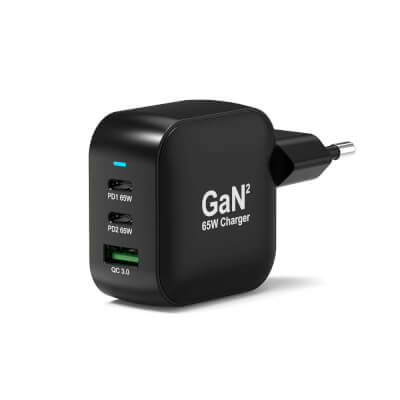 [P902065P] Alimentation USB A&C GaN2 3 ports PD 65W câble 2m
