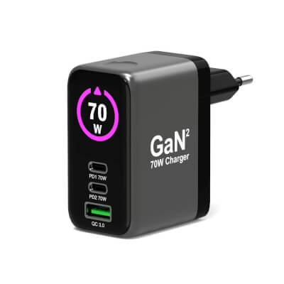 [P902070L] Alim USB A&C GaN2 PD3.1 70W LCD comp. MacBook PRO