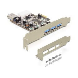 [PCIE-U30-3] Carte PCI Express USB 3.0 3+1 ports Dual Profile