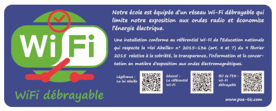 [POETIC-51] Signalétique autocollante "Wifi débrayable" 