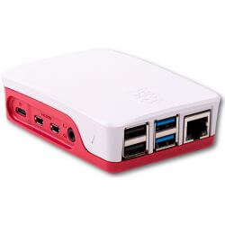 [RAS-BOIT11] Boitier Blanc/Rouge  pour Raspberry PI 4 B