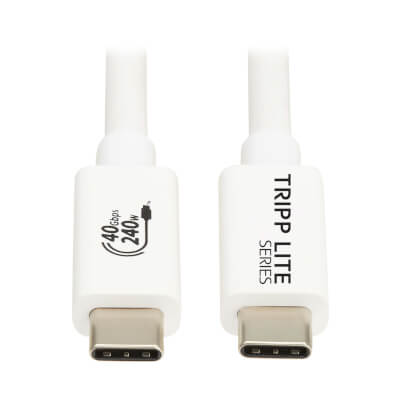 [U521-1P0M-WH] Câble vidéo USB-C 8K 60Hz - PD 240W - Blanc - 1m